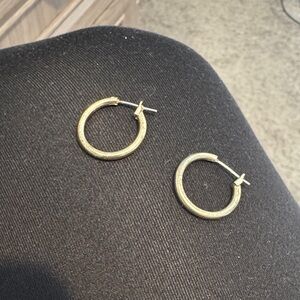 Plain Goldtone Small Hoops